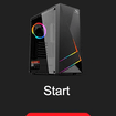 icone para categoria start com imagem de computador preto com as laterais de vidro. Clique aqui!