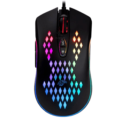 Mouse Gamer KMEX M370 LED RGB 6400 DPI Programável