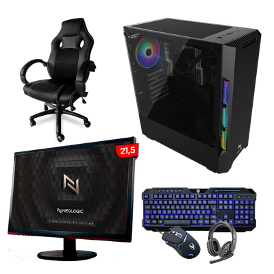 PC Gamer Nível 15 Completo Monitor + Kit Gamer + AMD Ryzen 4650g