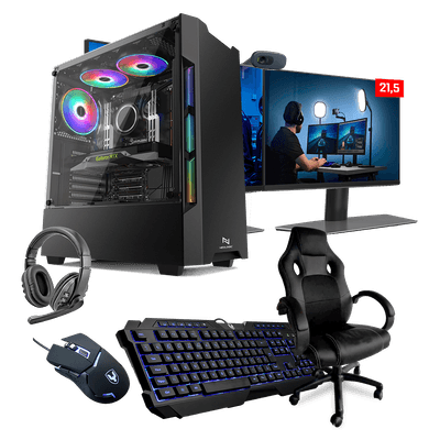 PC Gamer Completo 2 Monitores 21 Cadeira KaBuM