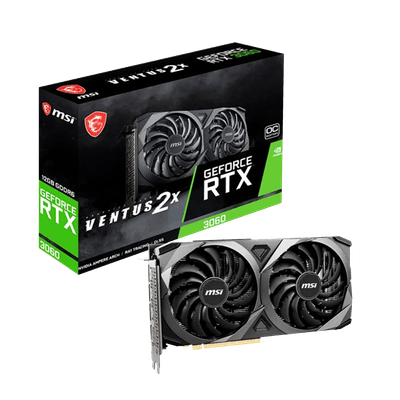 PLACA DE VIDEO MSI NVIDIA GEFORCE RTX 3060 12GB VENTUS 2X GDDR6 - 912-V397-272