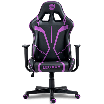 Cadeira Gamer Dazz Legacy, Roxa, Pistão a Gás Classe 4, Peso Suportado - 100kg, Reclinável Até 150°- 62000143