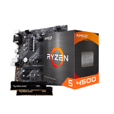 Kit Upgrade AMD Ryzen 5 4500, Placa Mãe A520M, 32GB DDR4, Neologic - NLI84629