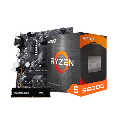 Kit Upgrade AMD Ryzen 5 5600G, Placa Mãe A320M 8GB DDR4, Neologic - NLI84580