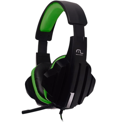 Headset Gamer c/ Microfone P2 Nylon Multilaser PH123 Preto/Verde
