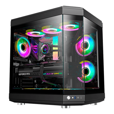 Gabinete Gamer Liketec Unreal Dark, Vidro, Aquário, Preto, ATX, PSU Cover