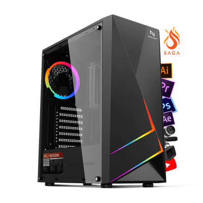 PC Workstation Intel i5 10400F 16GB (RX 6500 4GB) 1TB + SSD 240GB 500W 80 Plus, Neologic By Saga 2D - NLI83651 com alto PC Workstation Intel i5 10400F 16GB (RX 6500 4GB) 1TB + SSD 240GB 500W 80 Plus, Neologic By Saga 2D - NLI83651 com alto