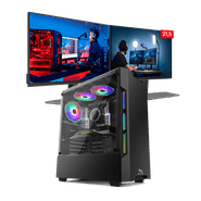 PC Gamer Intel i5 10400F 16GB (RTX 3050 8GB) SSD 240GB + HD 1TB 500W 80 Plus + 2 Monitores 21,5, Neologic Streamer - NLI83676