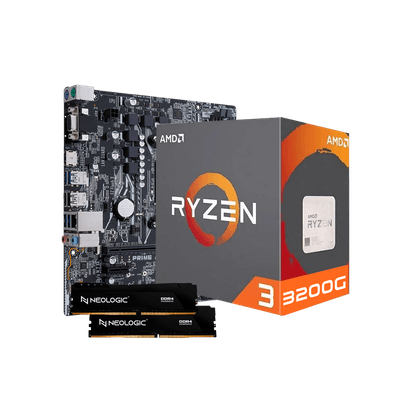 Kit Upgrade AMD Ryzen 3 3200G, Placa Mãe A320M, 32GB DDR4, Neologic - NLI84640