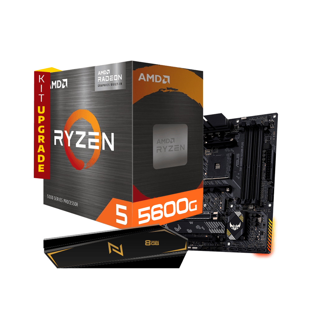 Kit Upgrade AMD Ryzen 5 5600G,Placa Mae Asus AM4 B550M-PLUS Tuf Gaming, Memoria Neologic 8GB 3200MHZ, Neologic - NLI83092