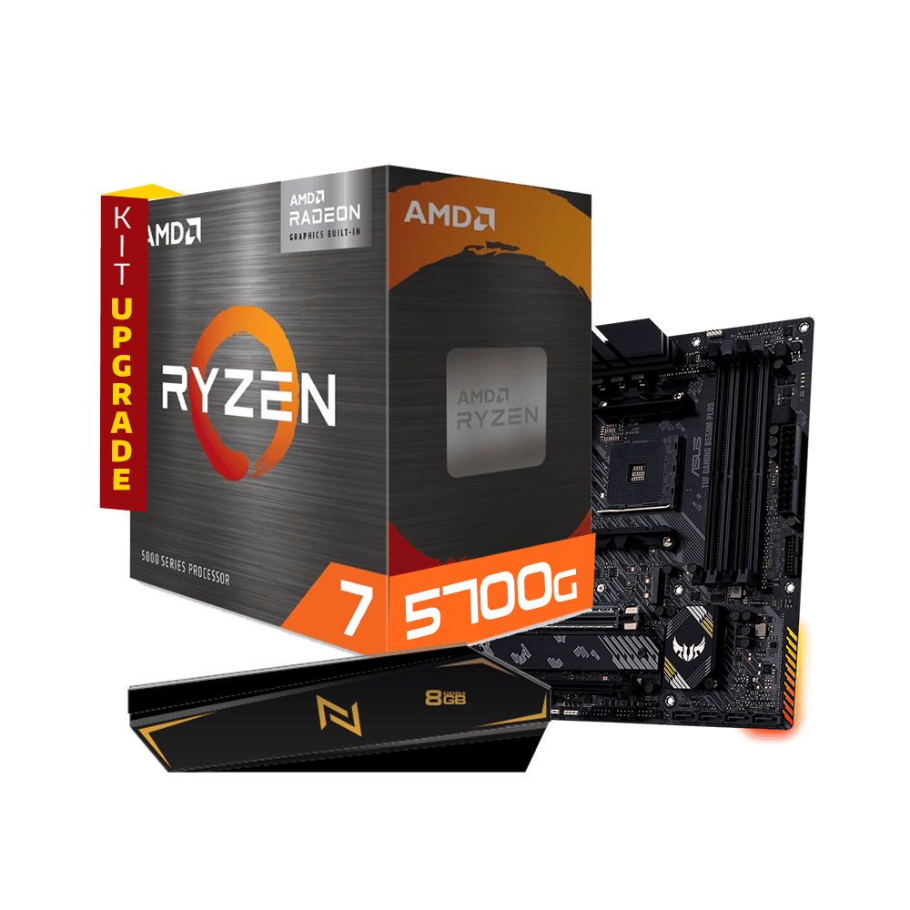 Kit Upgrade AMD Ryzen 7 5700G, Placa Mae Asus AM4 B550M-PLUS Tuf Gaming, Memoria Neologic 8GB 3200MHZ, Neologic - NLI83094
