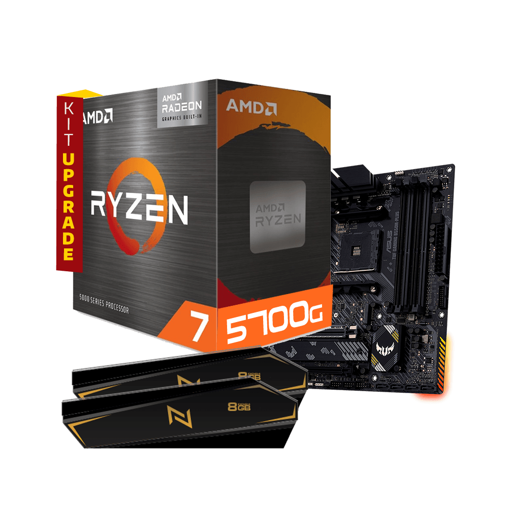 Kit Upgrade AMD Ryzen 7 5700G, Placa Mae Asus AM4 B550M-PLUS Tuf Gaming, Memoria Neologic 16GB (2X8GB) 3200MHZ, Neologic - NLI83095