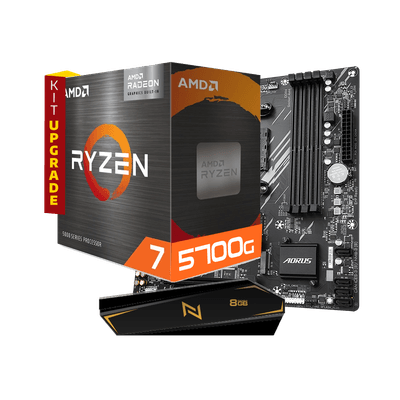 Kit Upgrade AMD Ryzen 7 5700g, Placa Mae Gigabyte AM4 B550M Aorus Elite, Memoria Neologic 8GB 3200MHZ, Neologic - NLI83441