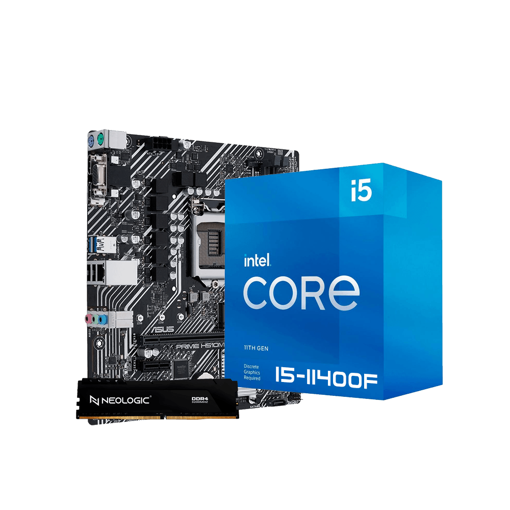 Kit Upgrade Intel Core I5 11400F, Placa Mãe H510M 8GB DDR4 Kit Upgrade Intel Core I5 11400F, Placa Mãe H510M 8GB DDR4