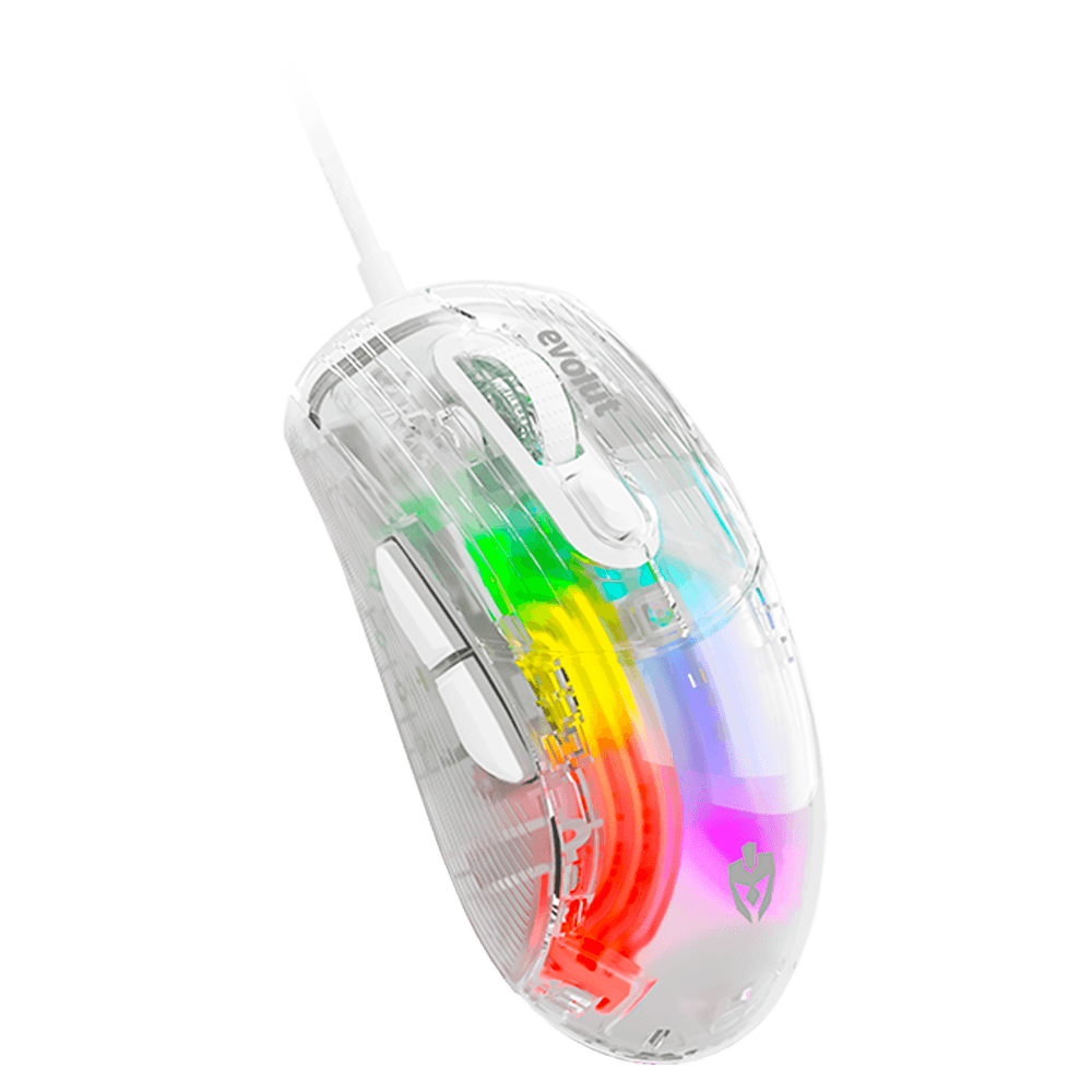 Mouse Gamer Evolut EG114 Lumini Transparente | Shopinfo - shopinfo