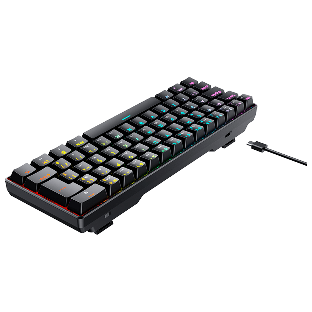 Teclado Gamer Mecanico Hyrax Thunder Hck61, Abnt2, Preto, Switch Vermelho - Hck61b-red-rgb - Imagem 3