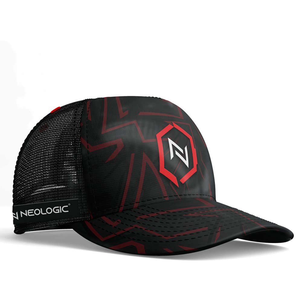 Boné Trucker Black & Red com Brasão Neologic e 3D Silk alto relevo NLBLRD - Imagem 2
