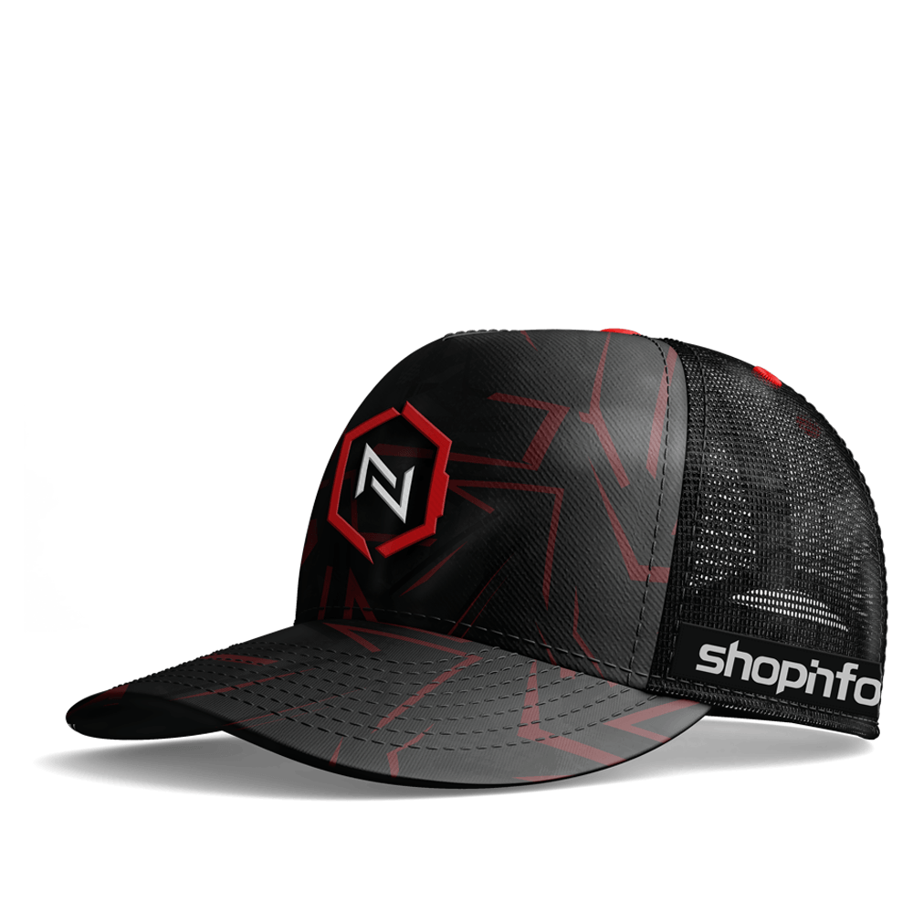 Boné Trucker Black & Red com Brasão Neologic e 3D Silk alto relevo NLBLRD - Imagem 4