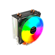 Cooler para Processador K-mex AC03, 120mm, Suporta Intel/AMD, Led Multicolor