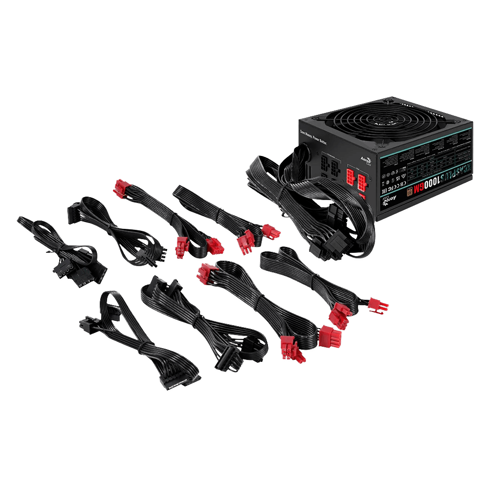 Fonte Gamer ATX Aerocool KCAS 1000GM, 80 Plus Gold, 1000w, Full Range APFC - Imagem 4