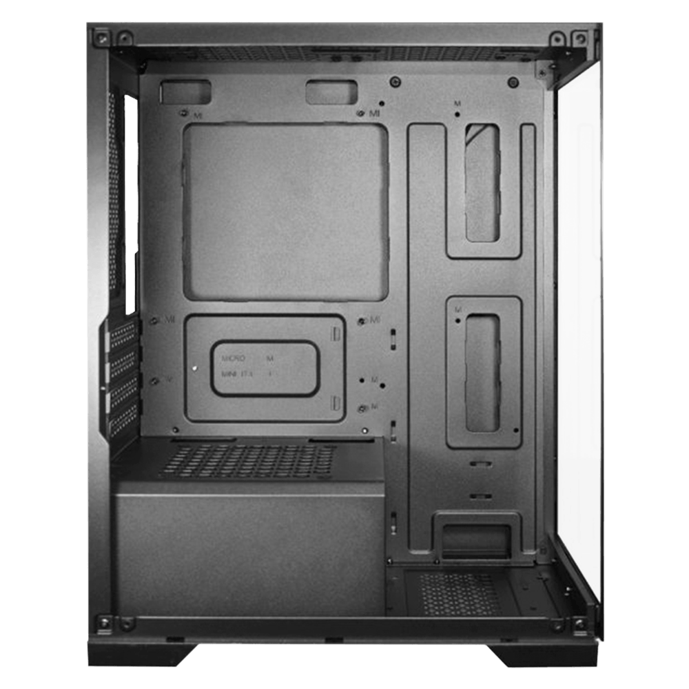 Gabinete Gamer K-mex Aquário Micro ATX Poseidon Preto CG-12H5 Lateral Em Vidro Sem Fan - Imagem 3