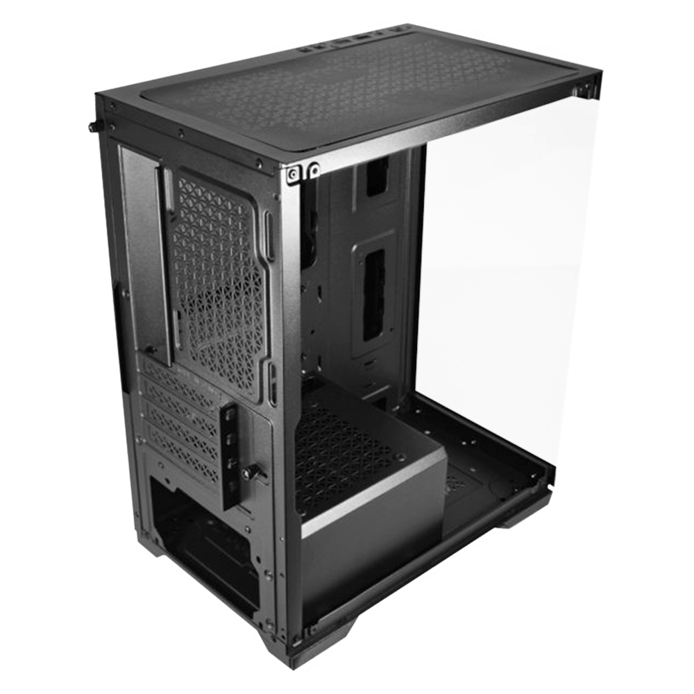 Gabinete Gamer K-mex Aquário Micro ATX Poseidon Preto CG-12H5 Lateral Em Vidro Sem Fan - Imagem 4