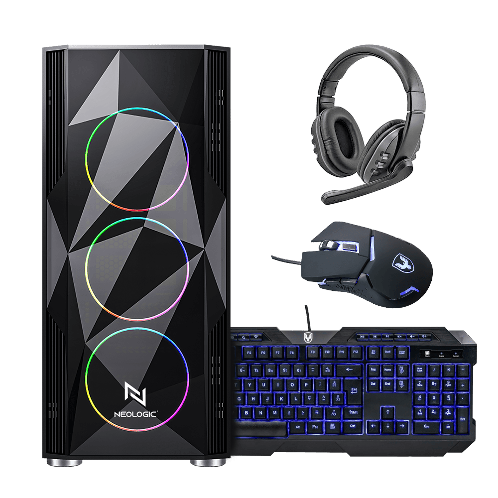 Pc Gamer Completo AMD Ryzen 5 5600GT 8GB (Radeon Vega 7 Integrado) SSD 120GB, 500W 80 Plus, Neologic - NLI82751
