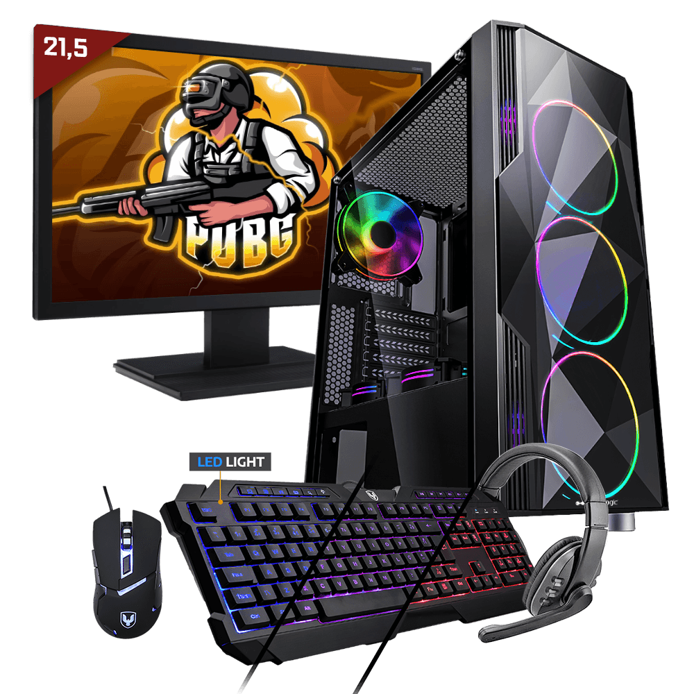 Pc Gamer Completo Neologic Start NLI81691 Ryzen 3 3200G 8GB (Radeon Vega 8 Integrado) 1TB + Monitor 21,5