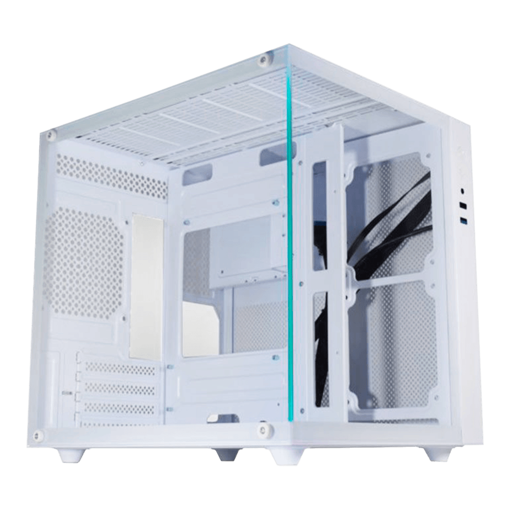 Gabinete K-mex Aquário CG-W2SB, Mini-tower, Lateral de Vidro, Branco, Sem Fan, CGW2SBRH002CB0X