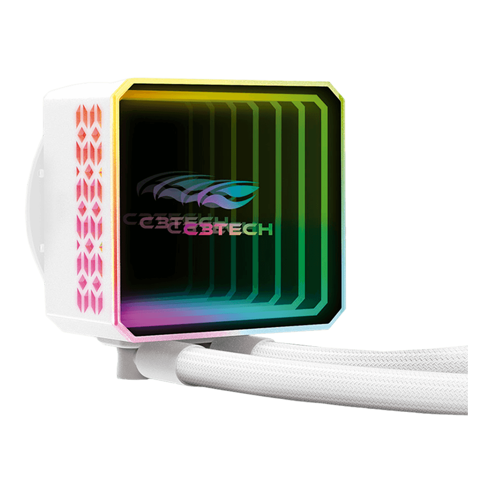 Water Cooler C3Tech Gaming FC-W240WHRGB Branco, TDP 250w, Compatível com Intel e AMD - Imagem 3