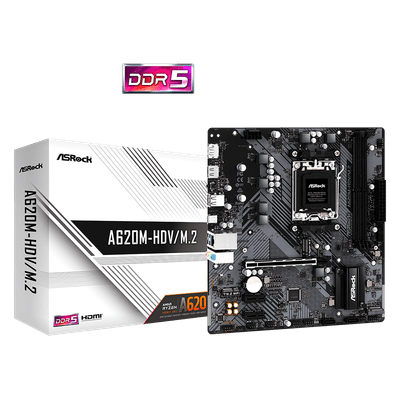 Placa Mãe ASROCK A620M-HDV/M.2 AMD DDR5 Socket AM5 M-atx Chipset