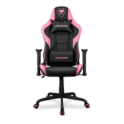 Cadeira Gamer Cougar Armor Elite EVA, 3MELIPNB.0001, Cilindro Classe 4, 2D, Reclinação, Preta e Rosa