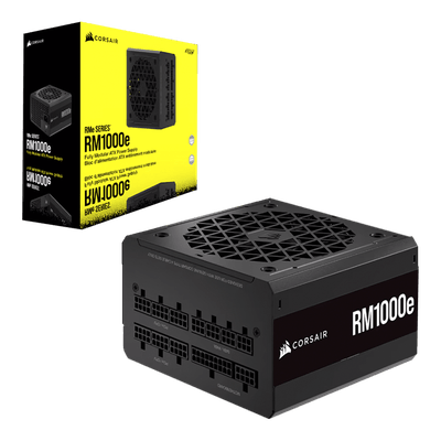 Fonte Corsair RM1000E 1000w, 80 Plus Gold, Full Modular, Bivolt, Sem Cabo, Preto, CP-9020264-WW