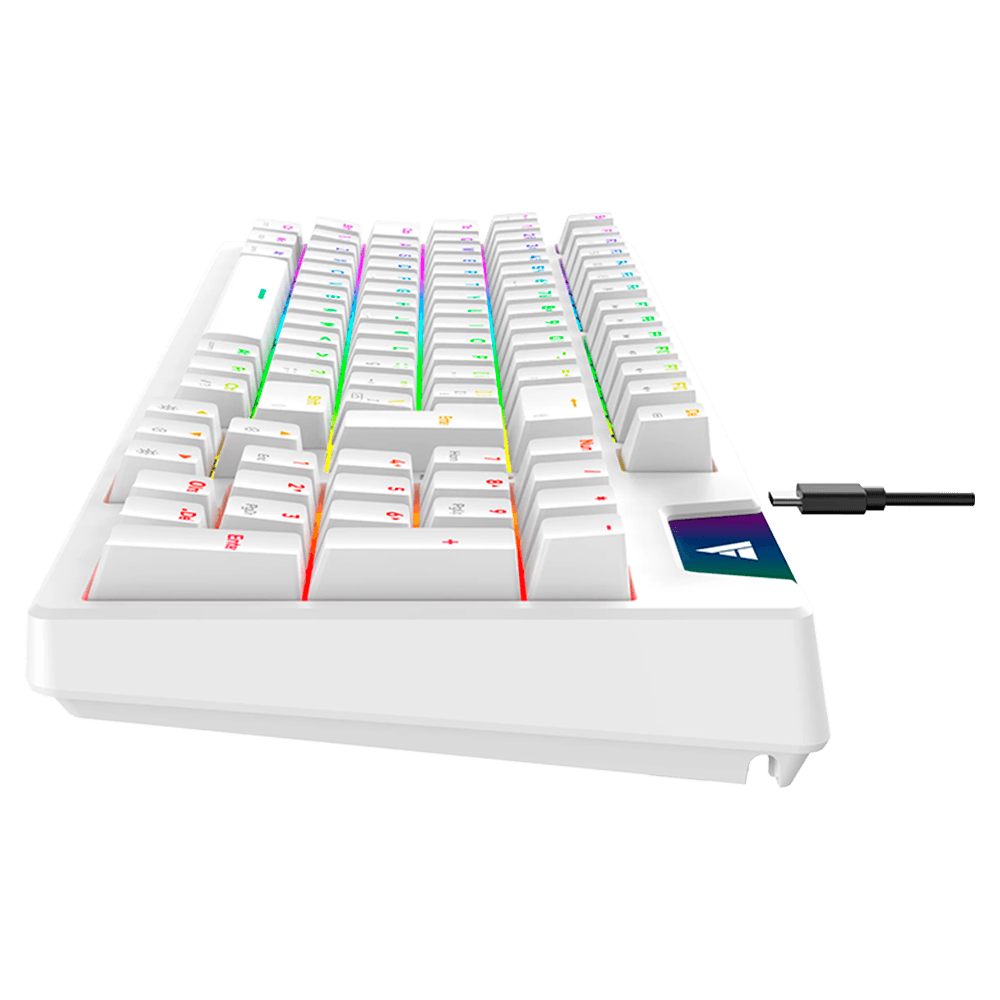 Teclado Mecânico Gamer Force One Atlas Pro, RGB, Switch Red, White, FR.TC.AP.01 - Imagem 3