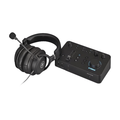 Kit Mesa de Som Yamaha, Headset ZG01 Pack, USB, Podcast, Streaming, Preto