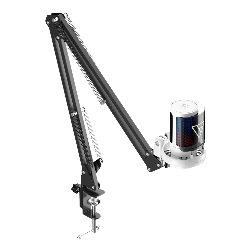 Microfone Gamer Force One Hero Pro, RGB, USB Padrão, Cardicoide Unidirecional, Braço Mecânico Articulado Incluso - FR.MC.HE.02 - Imagem 4