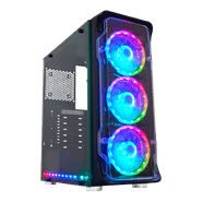 Gabinete Gamer K-MEX CG-01FF Skytrooper Rainbow Fita Led Com Controle USB 3.0/2.0 Lateral Full Vidro CG01FFRH0010B0X