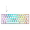 Teclado Gamer Mecanico Hyrax Thunder Hck61, Abnt2, Branco, Switch Vermelho - Hck61w-red-rgb com alto desempenho para jogos