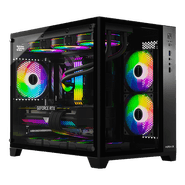 Gabinete Gamer Hyrax Tower Mini M-atx Lateral e Frontal Em Vidro Temperado S/ Cooler, Preto Hgb710b