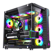 Gabinete Gamer Ryvel Cube Black, RY-GB-CB-BL, Sem Fans