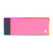 Mousepad Gamer Ryvel Pink, RGB, Charge (carrega Smartphone), 800x300mm, RY-MP-CG-PK