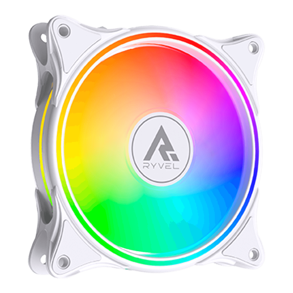 Cooler Fan Ryvel 120mm, ARGB 5V, Lycan, Branco, RY-FN-LY-WT-5V
