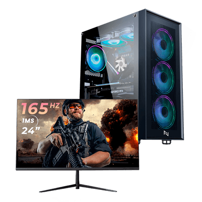 Pc Gamer Completo Black Myth High Ryzen 7 5700G, 16GB 3200Mhz, (RTX 4060), SSD 1TB M.2, 600W 80 Plus, Monitor 24 165Hz, Neologic - NLI87935
