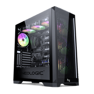 Gabinete Gamer Neologic Titan, ATX, Vidro Temperado, Com 3 Fans RGB, Preto - NLTITN