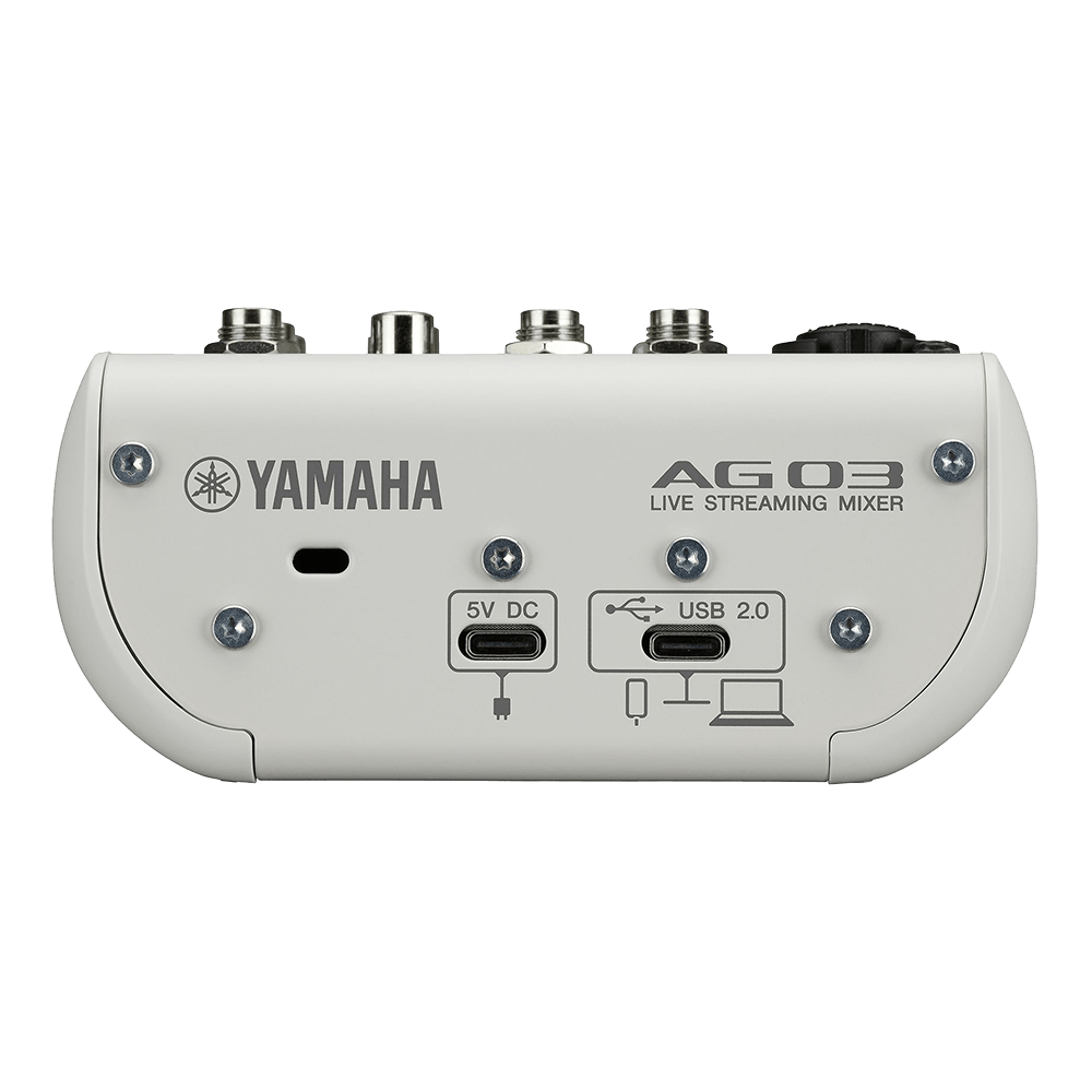 Kit Mesa de Som Yamaha, Microfone, Headset AG03MK2 LSPK, Podcast, Streaming, Branco - Imagem 3
