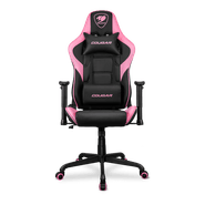 Cadeira Gamer Cougar Armor Elite EVA, 3MELIPNB.0001, Cilindro Classe 4, 2D, Reclinação, Preta e Rosa