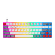 Teclado Gamer Skyloong GK68 QMKVIA, LED, USB, Hot Swap, Switch Silver, Branco