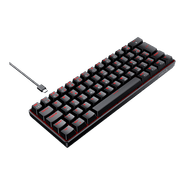 Teclado Gamer Mecanico Hyrax Thunder Hck61, Abnt2, Preto, Switch Vermelho - Hck61b-red-led