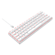 Teclado Gamer Mecanico Hyrax Thunder Hck61, Abnt2, Branco, Switch Azul - Hck61w-blue-led