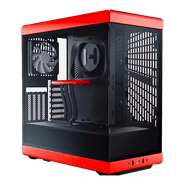 Gabinete Gamer Hyte Y40 Black/Red, Mid Tower, Lateral de Vidro, 2 Cooler 120mm - CS-HYTE-Y40-BR